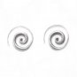 Sterling Silver Spiral Earrings, Thick chunky rustic swirl Ethnic tribal&Acirc;&nbsp;hoops