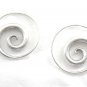 Sterling Silver Spiral Earrings, Thick chunky rustic swirl Ethnic tribal&Acirc;&nbsp;hoops