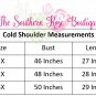 PLUS SIZE COLD SHOULDER WOMEN'S TOP BLACK & PINK, SIZE 1X, 2X, & 3X
