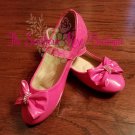 BELLA MARIE BOW DRESS SHOES BY ANNA, HOT PINK WITH RHINESTONES, NEW IN BOX