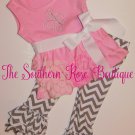 PINK RUFFLE SLEEVELESS TODDLER SHIRT SIZES 18 MO, 2T, & 3T AVAILABLE