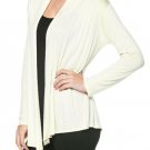SET OF 3 FOR $15.99 USA WOMEN LONG SLEEVE CARDIGAN, SIZE SMALL BROWN IVORY BLACK