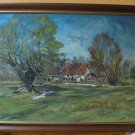Housing oil painting 99 × 74 cm , painted thick