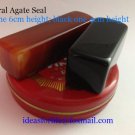 Chinese Seal Nature Agate Stamper Chop Signet Carve Name Free