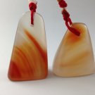 Chinese Seal 2 Nature Agate Stamper Chop Signet Carve Name Free