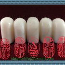 5 Pieces of Finished Chinese Seal Stone Oval Shape Chop Stamp Stamper