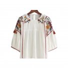 Bohemian Embroidered Festival Floral Blouse