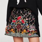 Zara Forest Magic Bohemian Black Mini Skirt