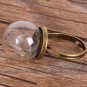 Dandelion Glass Ball Retro Ring