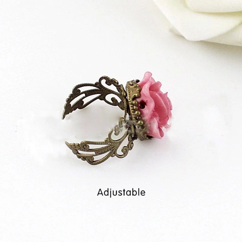 Pink Rose Gothic Retro Ring
