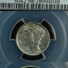 1942-S Mercury dime that has been graded Uncirculated Details,Machine Damage, 20140027