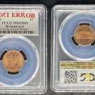 1999 1C Lincoln Memorial Mint Error - Broadstruck MS65RD PCGS 20200189