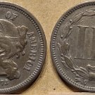 1873 3 Cent Nickel Open 3 Rare. 20230064 1873 3 Cent Nickel Open 3 Rare. 20230064