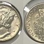 1943-S Silver Mercury Dime - AU details.    20230050