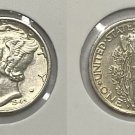1942-S Silver Mercury Dime - AU details.    20230049