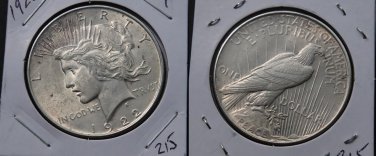 1922 P Silver Peace Dollars Vary Sharp Detail. AU   20200178