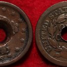 1846 Philadelphia Mint Copper Braided Hair Large Cent Bullet Hole.     20230009