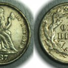 1887-S Liberty Seated Silver Dime - 10C - US     20200201