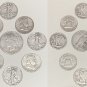 Lot of 9 old U.S.Coins, 90 % Silver, 1923-S Peaces dollar + 8 Half Dollars 2025lot3
