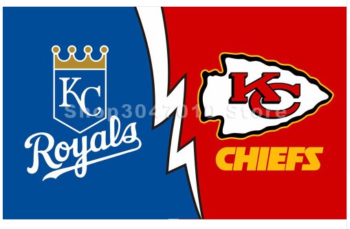 90x150cm Kansas City Royals VS Kansas City Chiefs Banner Flag