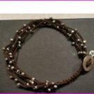Silpada Silk Cord & Sterling Silver Bead BRACELET  RETIRED!