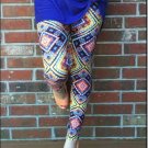 PLUS LEGGINGS GEOMETRIC RAINBOW BUTTERY SOFT PLUS SIZE 12-20 NWT