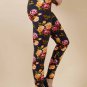 Plus Size Spring Floral Mauve Yellow Leggings Fits Sizes 12-18 NWT