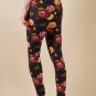 Plus Size Spring Floral Mauve Yellow Leggings Fits Sizes 12-18 NWT