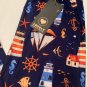 Plus Size Red Navy Nautical Lighthouse Leggings Fits Sizes 12-18