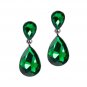 Beautiful Green Crystal Tear Drop Angelina Jolie Kyle Richards Earrings