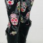 OS Pink Black Sugar Skull Leggings Fits Sizes 2-10 NWT