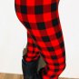 Extra Plus SIZE Red Fall Winter Buffalo Red Black Leggings Fits Sizes 16-20 NWT