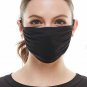 Face Mask SOLID BLACK Reusable Double Layer 2 FREE Pocket Filters US SELLER