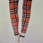 OS One Size Red Plaid Leggings Fits Sizes 2-10 NWT