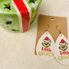 Grinch Faux Leather Little Grinch Christmas  Earrings