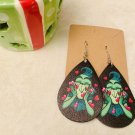 Grinch Faux Leather Christmas Hearts Valentine Earrings #9