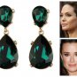 Beautiful Green Crystal Tear Drop Angelina Earrings