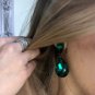 Beautiful Green Crystal Tear Drop Angelina Earrings