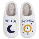 White Slippers for Women Comfy Meet me at Midnight Gift Size 9