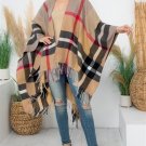 Tan Plaid Warm Kimono NEW