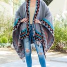 Grey Warm Aztec Kimono NEW