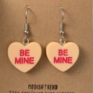 Candy Heart Valentine Conversation Starter Be Mine Heart Earrings