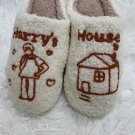 Harry’s House Harry Styles Red Embroidered Warm Fuzzy Slippers Gift Size 7