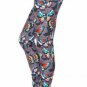 OS One Size Purple Grey Butterfly Leggings Fits Sizes 2-10