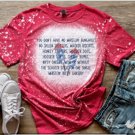 Funny 4th of July Patriotic Heather Red Bleached Shirt Small-2X