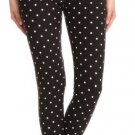 OS ONE SIZE BLACK WHITE POLKA DOT Leggings Fits Sizes 2-10 NWT