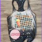 Two Straws One Check I'm Your Girl Heather Navy Bleached Tank