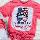 I Am Still A Trump Girl Republican Heather Red Bleach Tee Bleached Shirt