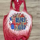 I Like Beers Cheap and Cold Heather Red Bleached Tank