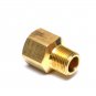 Pipe Adapter Brass 1/2" Female NPT to 3/8" Male NPT Water Oil Gas Air Vacuum